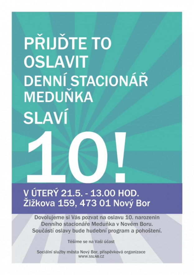 Denní stacionář Meduňka slaví 10 let!