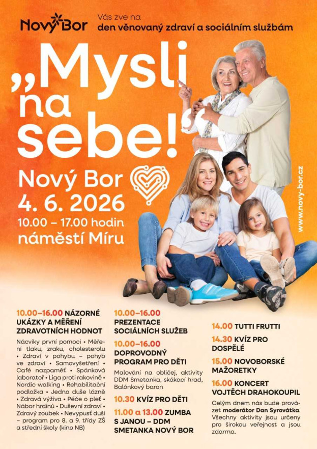Mysli na&nbsp;sebe! – den věnovaný zdraví a&nbsp;sociálním službám v&nbsp;Novém Boru