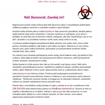 Nabídka pomoci osamělým - Náš slunovrat