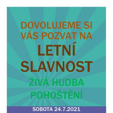 Pozvánka na LETNÍ SLAVNOST