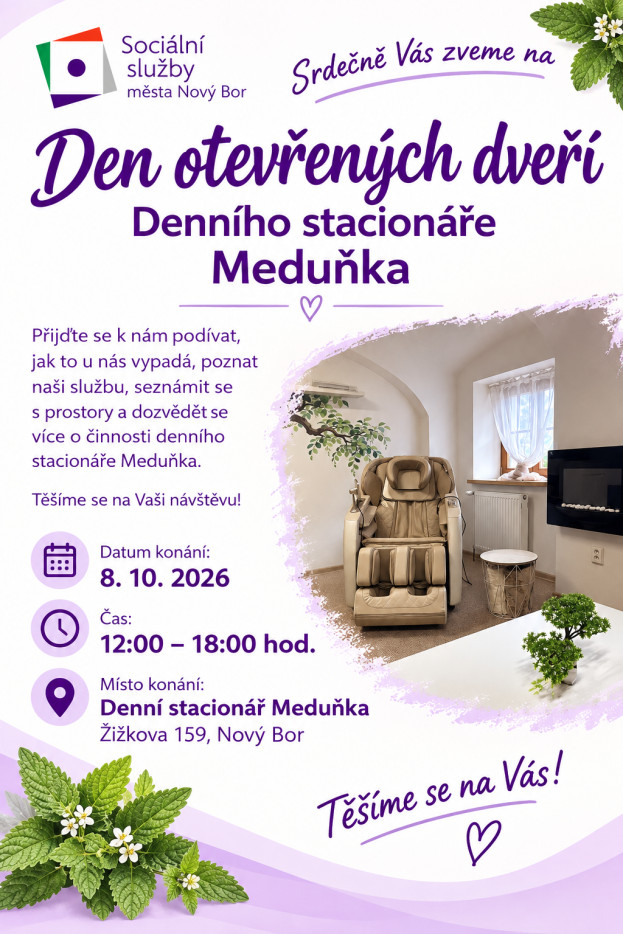 Přijďte na&nbsp;Den otevřených dveří Denního stacionáře Meduňka