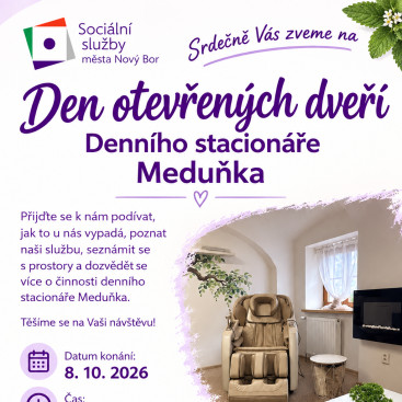 Přijďte na&nbsp;Den otevřených dveří Denního stacionáře Meduňka