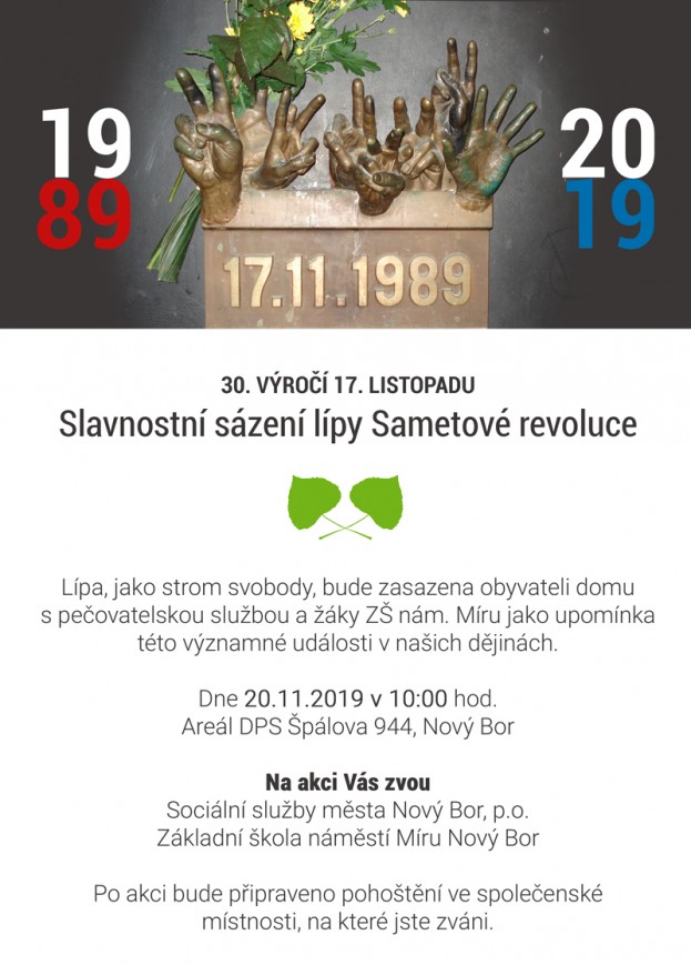Slavnostní sázení lípy Sametové revoluce