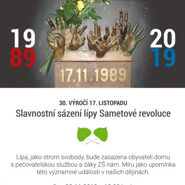 Slavnostní sázení lípy Sametové revoluce